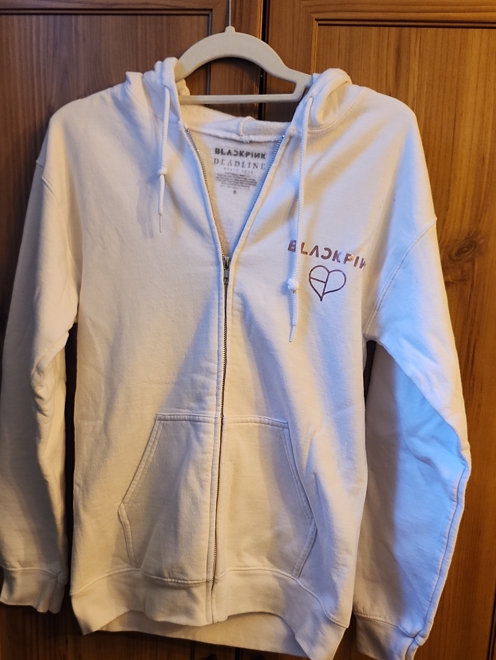 BLACKPINK Foil Zip Hoodie White